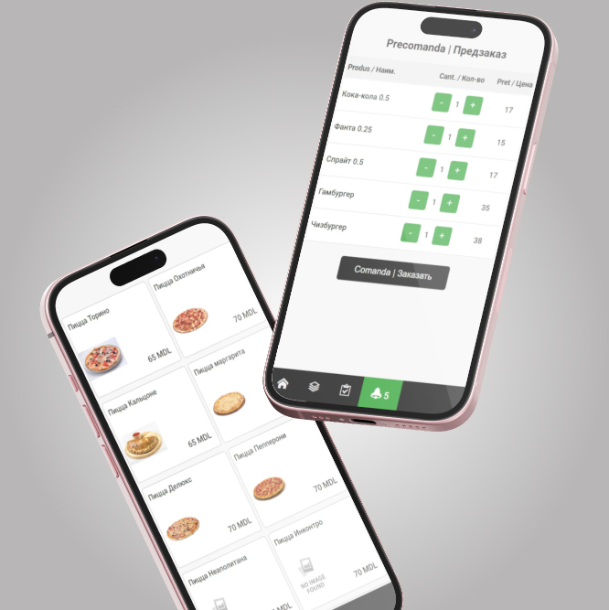 Мобильный официант для пиццерии